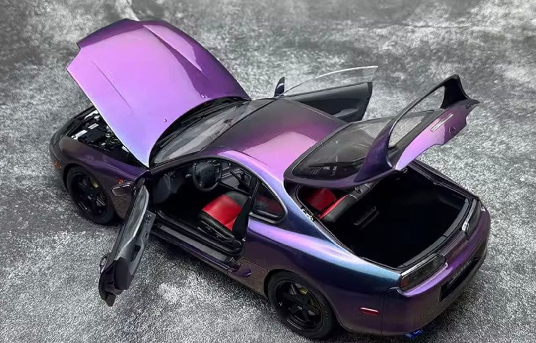 Toyota Supra A80WhelArt Purple 1:18 ミニカー