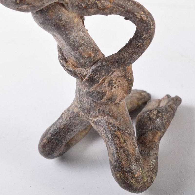 中国　古銅青銅　人物像　置物　3点まとめて　V　R8527