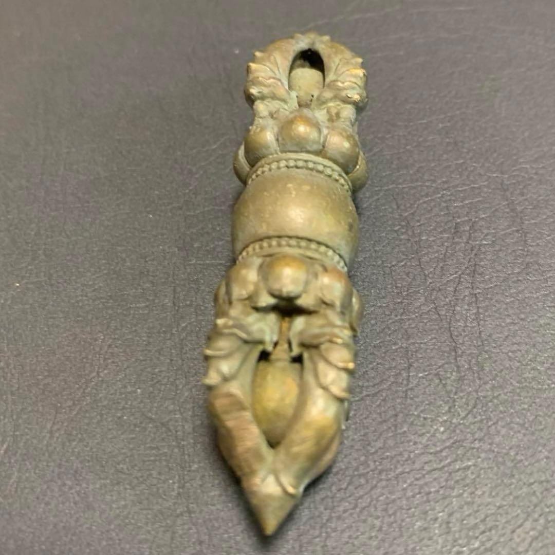 [希少品] アンティーク　古物　如意装飾造金剛杵　五鈷杵　ヴァジュラ　希少品