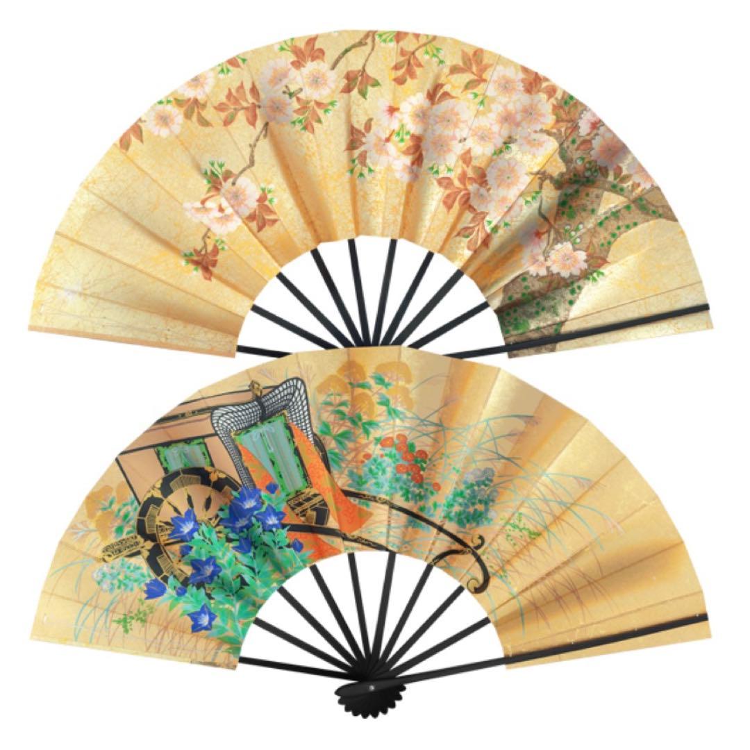 飾り京扇子 舞扇子タイプ 御所車/櫻　伊藤常　京扇子