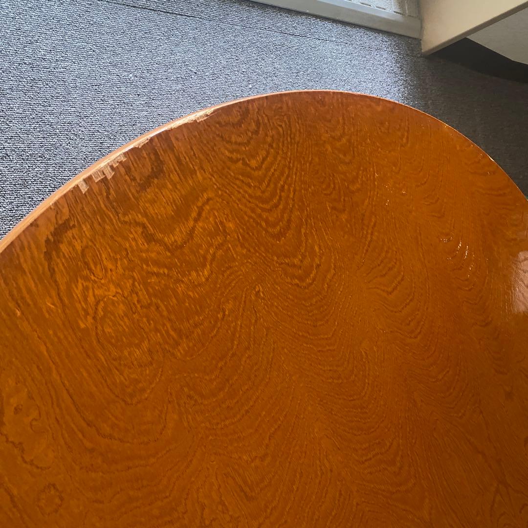 天然木　円形テーブル 約90cm ブラウン