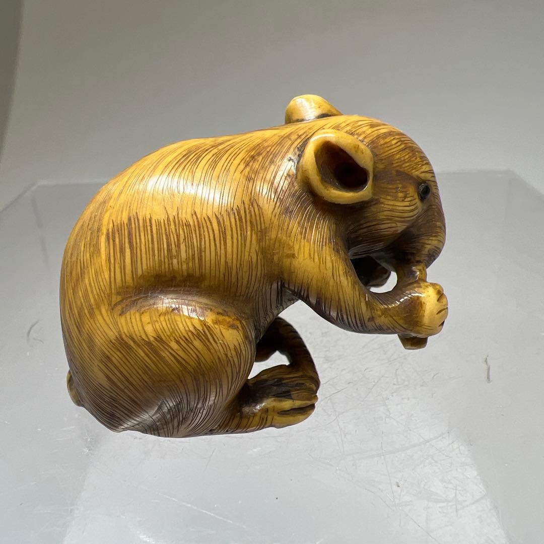 喜久在銘　極上ネズミ根付　20g 東Y8-0204☆2Fトコル