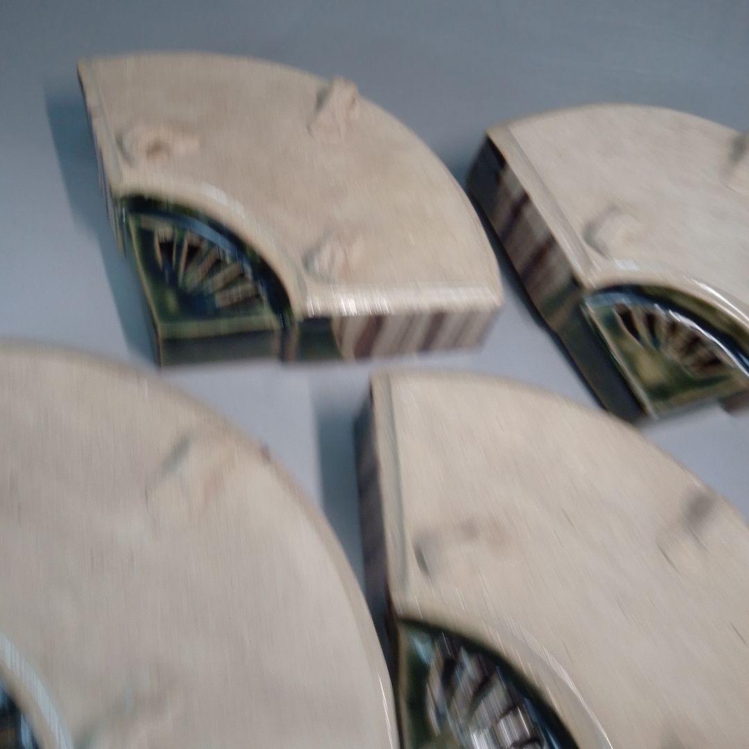 織部　向付　５客　鐵山