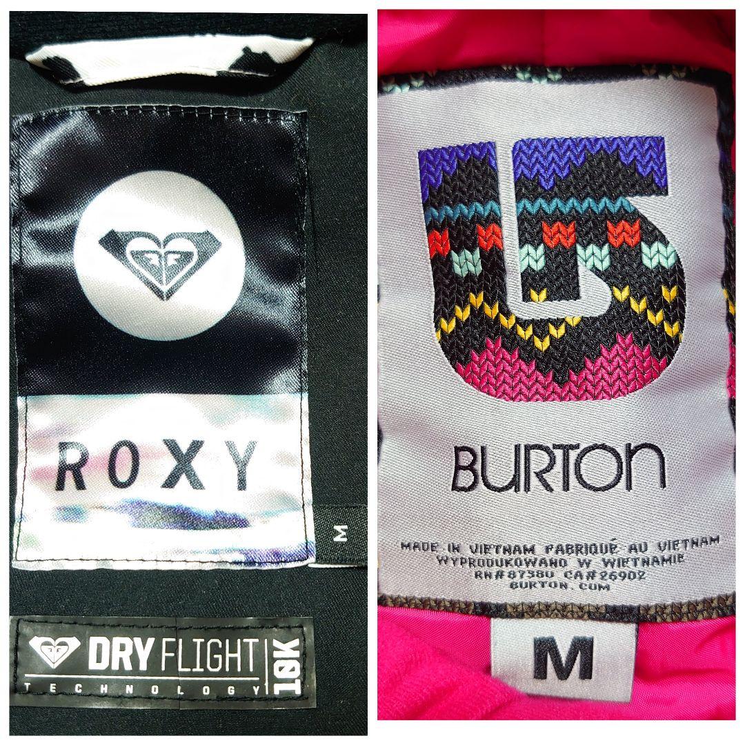 【美品】ロキシー × バートン スキー スノボウェア セットアップ M