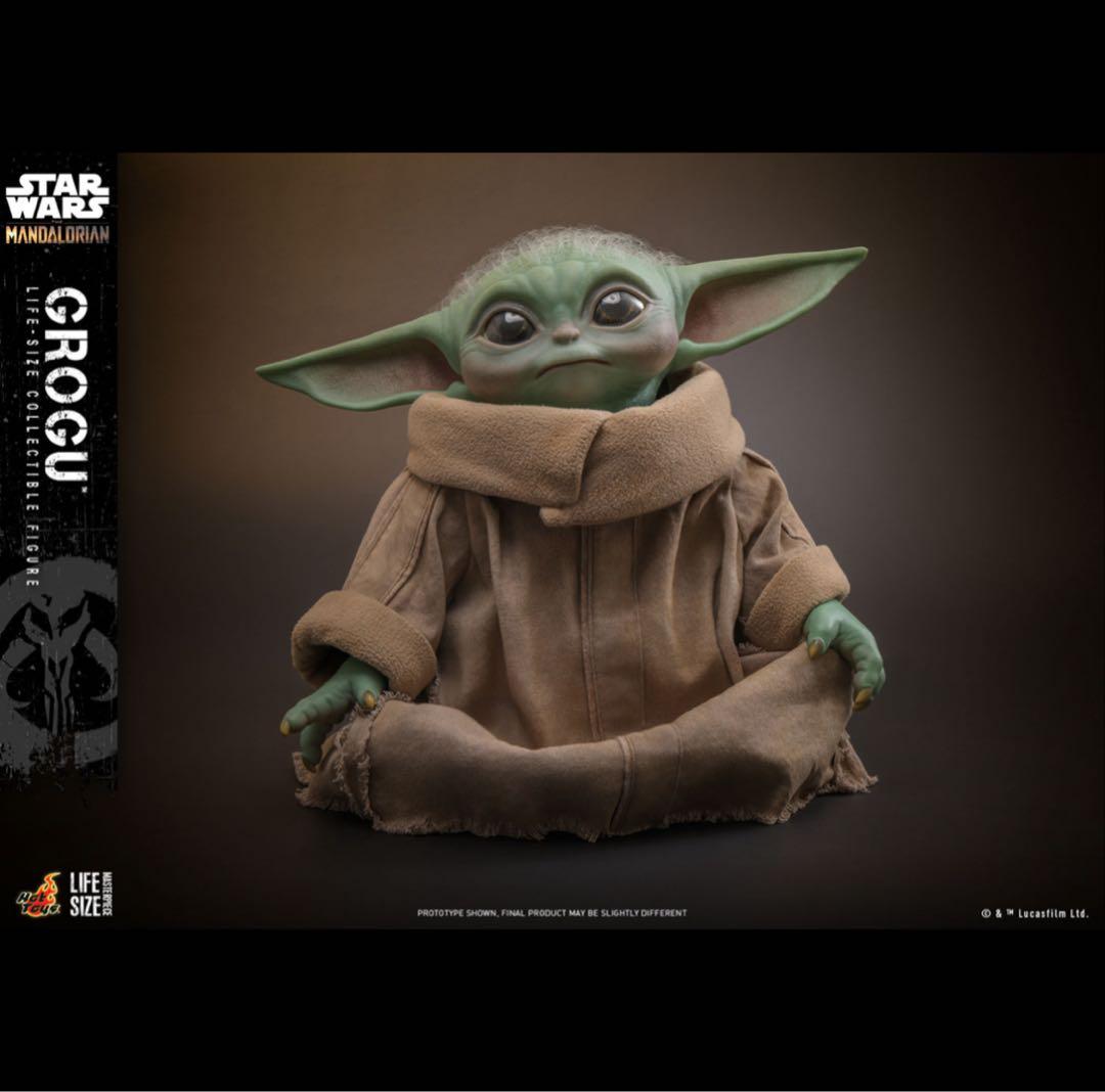 【美品】グローグー　キャリーバッグ付　ライフサイズ　マンダロリアン　ホットトイズ