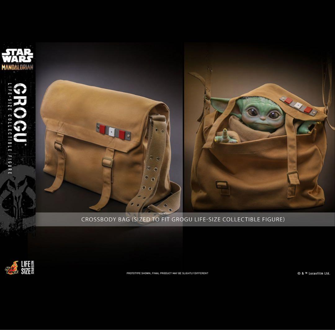 【美品】グローグー　キャリーバッグ付　ライフサイズ　マンダロリアン　ホットトイズ