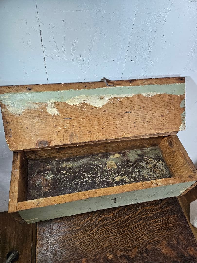 USAヴィンテージ 木製のツールボックス 小物 木箱 道具入れ