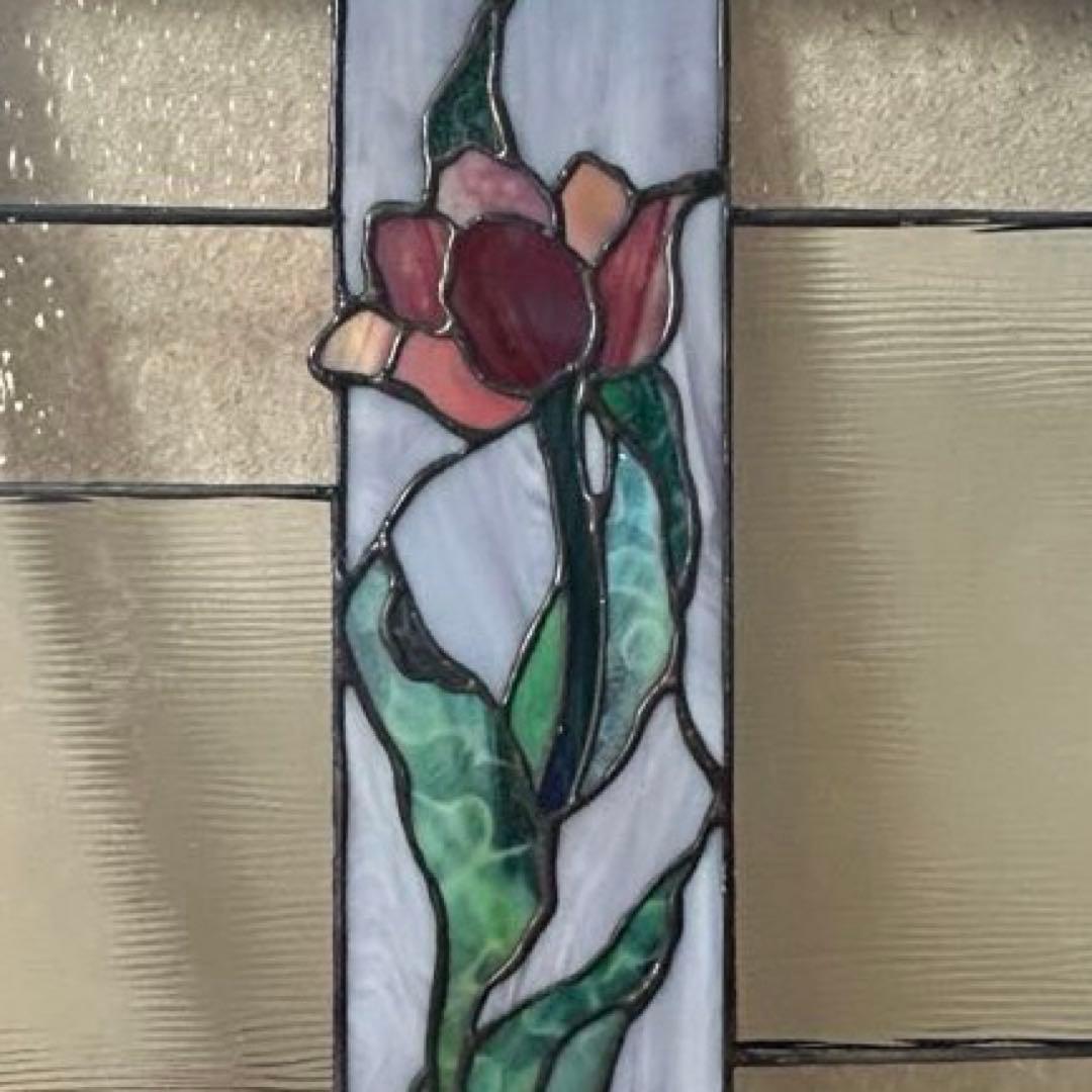 ステンドグラス♦︎赤いチューリップ
