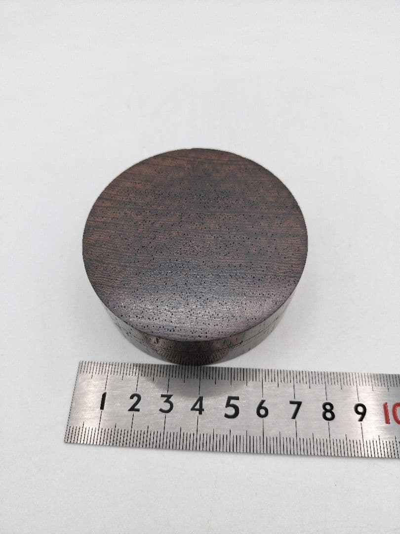 c750【新品・未使用品】 香合 鉄刀木 福田芳朗 山中 木箱 茶道具