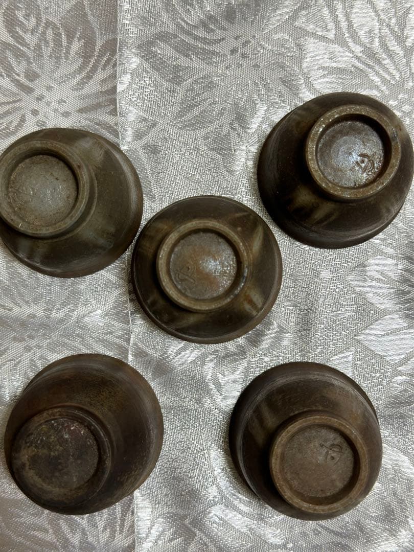 ぐい呑み5個　刻印あり　藤原健