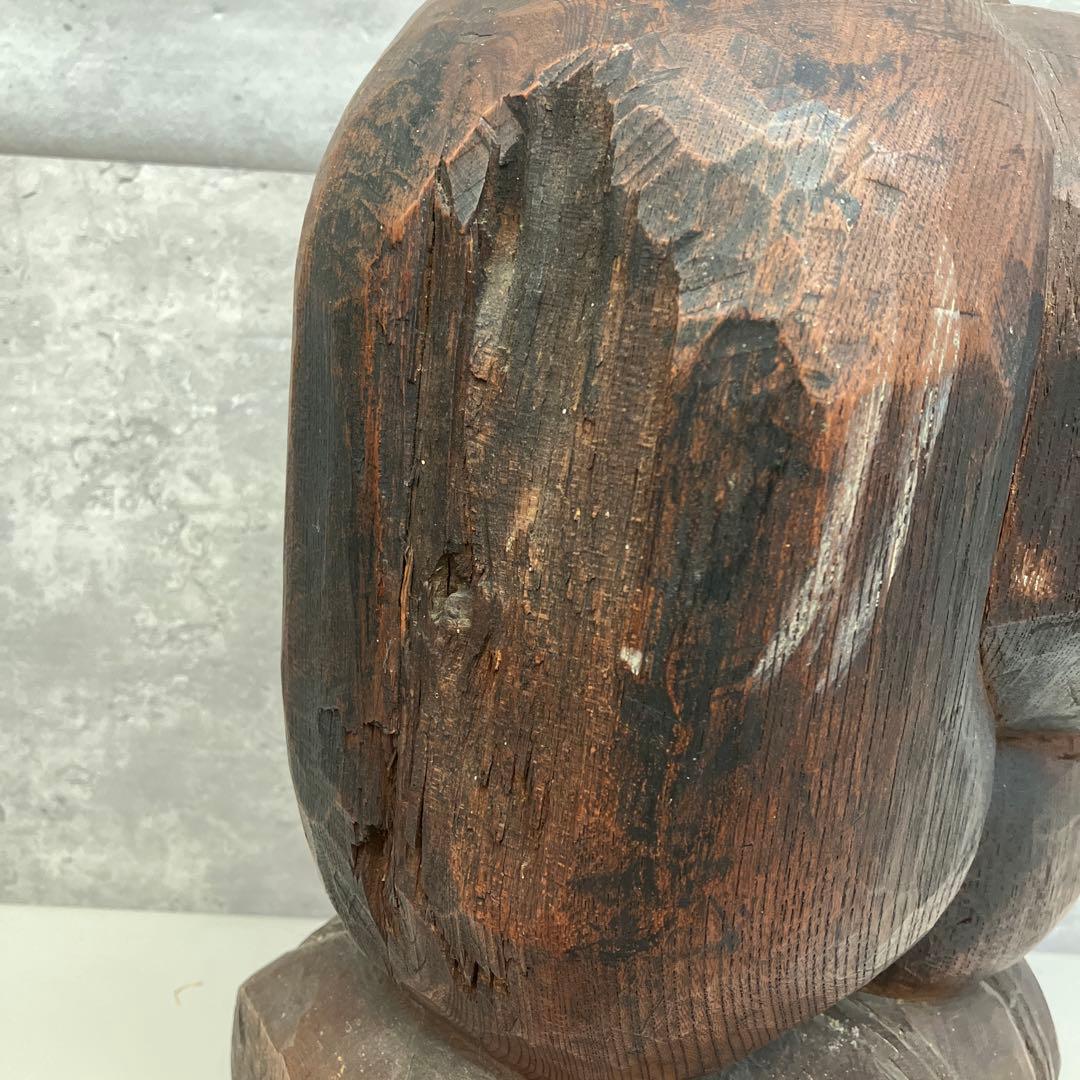 アンティーク 骨董 木製 木彫り 木彫 彫刻 恵比寿 大黒天 七福神 縁起物