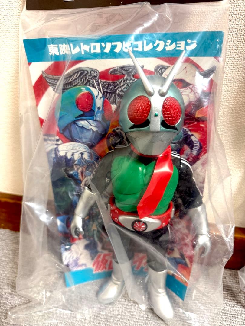 東映レトロソフビコレクション　仮面ライダー 新1号　新2号　ダブルライダーカラー