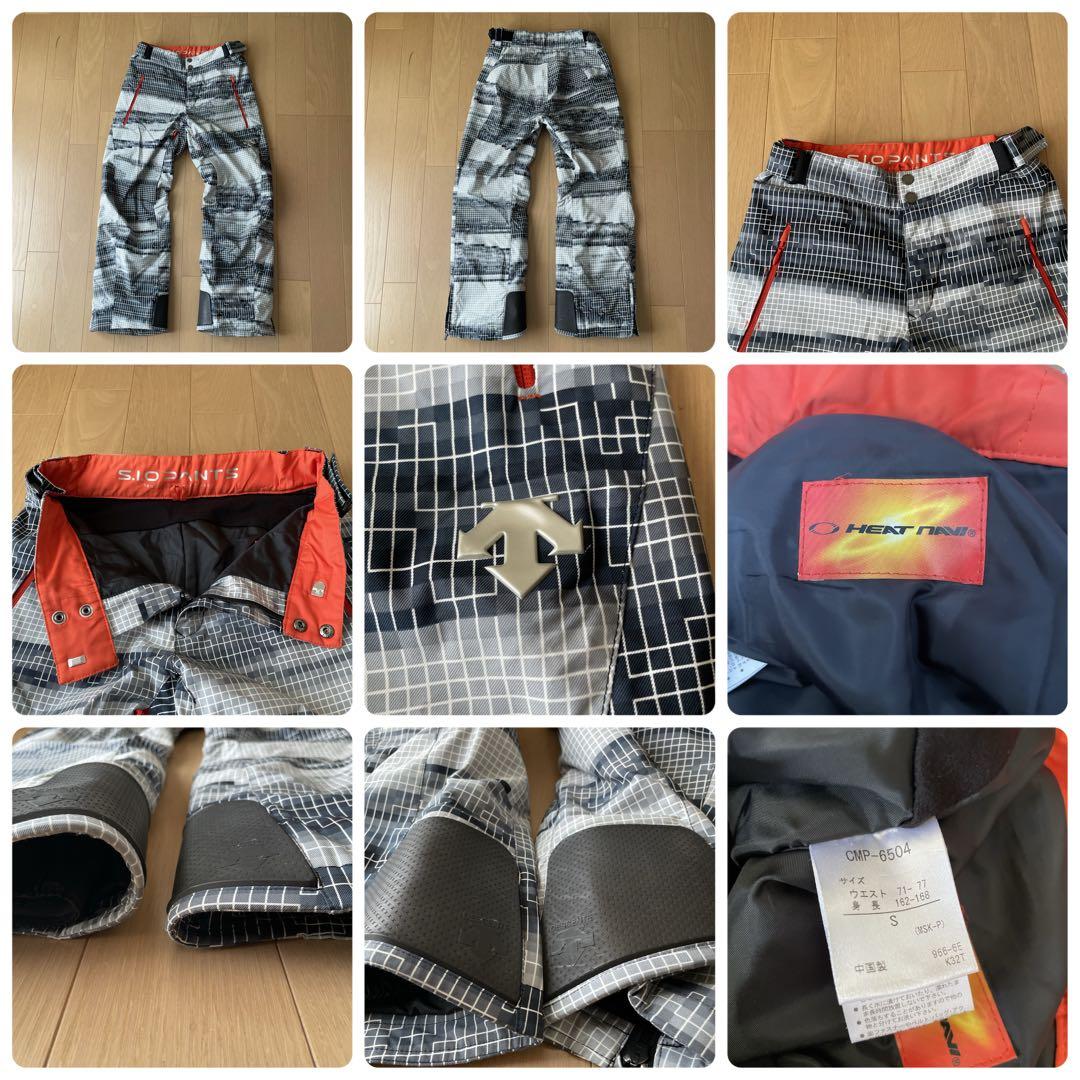 デサントDESCENTEスキーウェア　上下セット　デモチーム　中古　サイズS