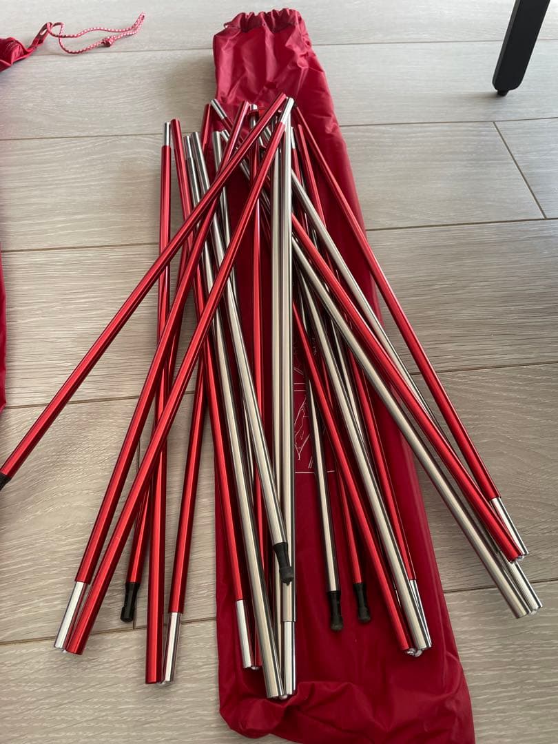 MSRエリクサー2とランデブー120タープセット アジャスタブルポール8ft付き