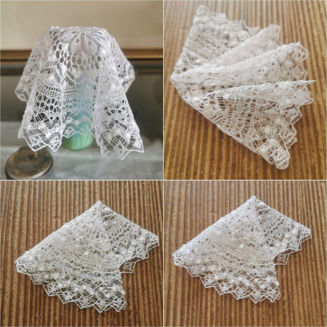 アンティーク ポルトガル レアなアゾレスレース極細糸ドイリー ふわふわの淡雪