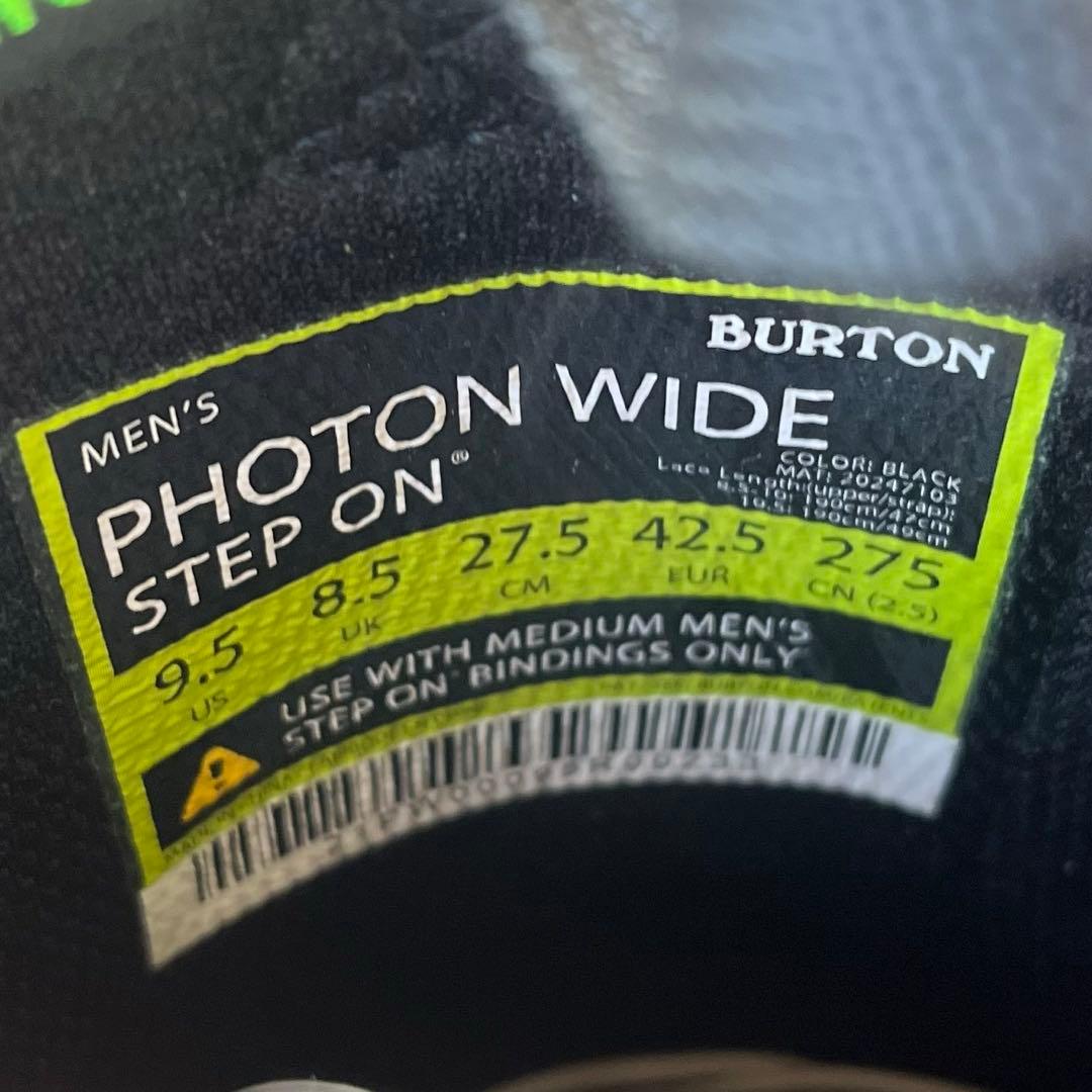 BURTON PHOTON WIDE STEP ON 27.5cm ブラック