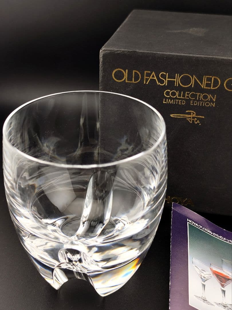 超希少品 HOYA ホヤクリスタル 佐々文夫サイン有（切子、江戸切子、薩摩切子）