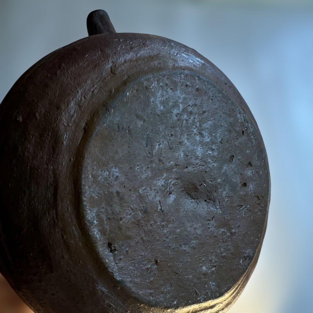 【故島武己】南蛮焼.穴窯.希少品.焼締め按瓶と湯呑みのセット