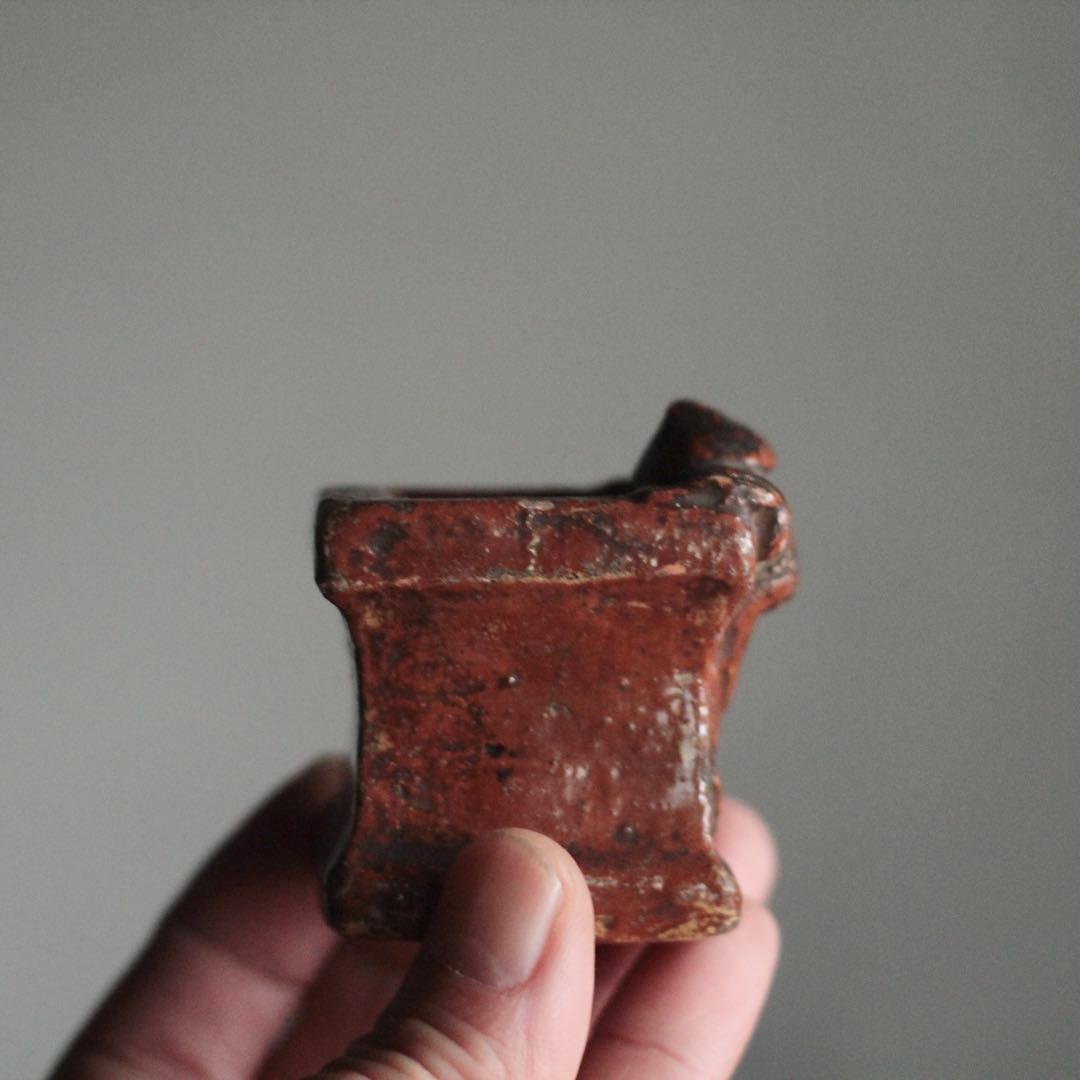 赤楽 一閑人 蓋置 茶道具 利休七種蓋置 古美術 古道具 アンティーク