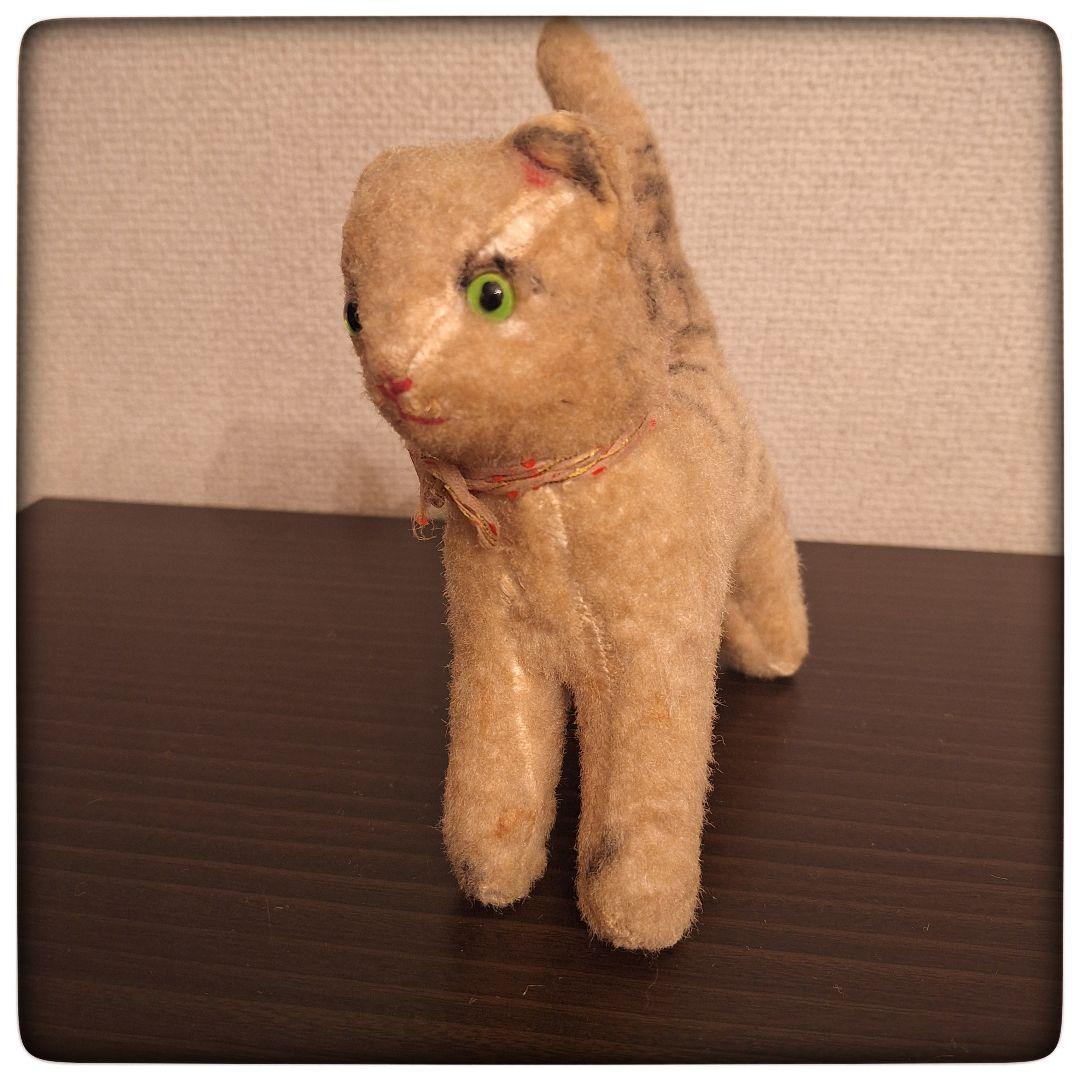 【ヴィンテージ キャット モヘア】 立ち姿 猫 ぬいぐるみ