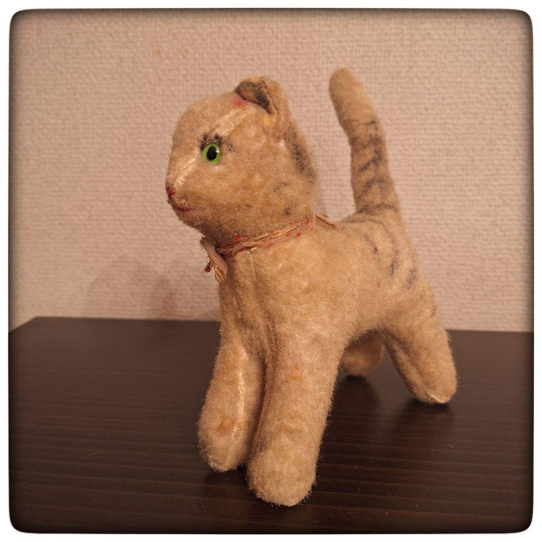 【ヴィンテージ キャット モヘア】 立ち姿 猫 ぬいぐるみ