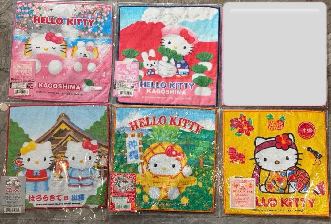 【希少】ハローキティ ご当地ハンカチ　新品未使用 平成レトロ