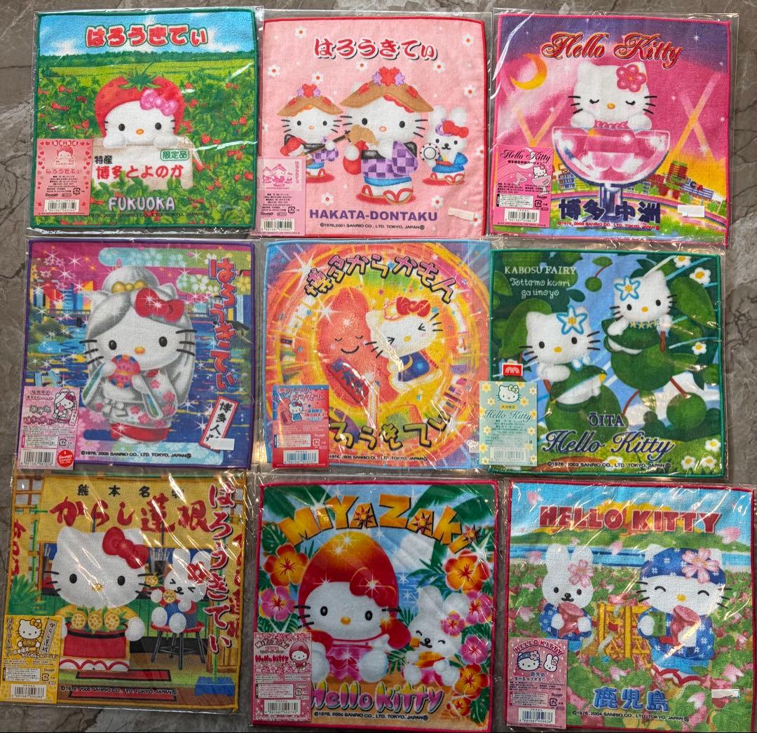 【希少】ハローキティ ご当地ハンカチ　新品未使用 平成レトロ