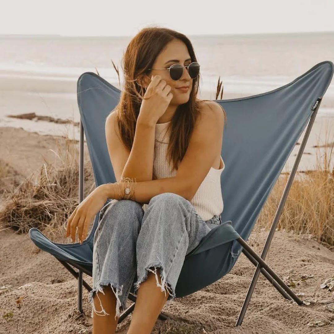 Lafuma（ラフマ） バタフライチェア レッド、グレー2脚セット