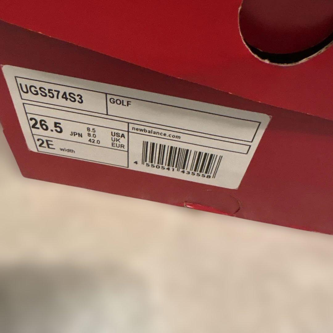 未使用New Balance UGS574S3ホワイト ゴルフシューズ26.5