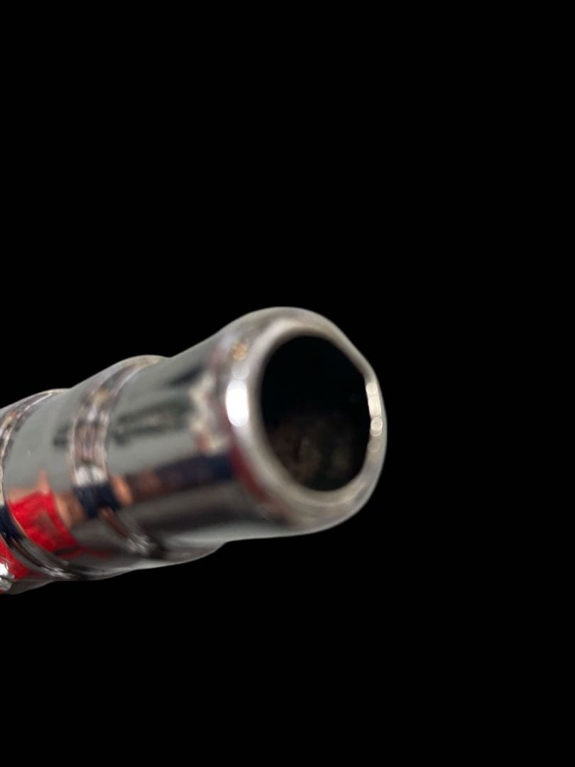 応援用4連ホイッスル シルバー/レッド　CRIX YASUDA チアホーン