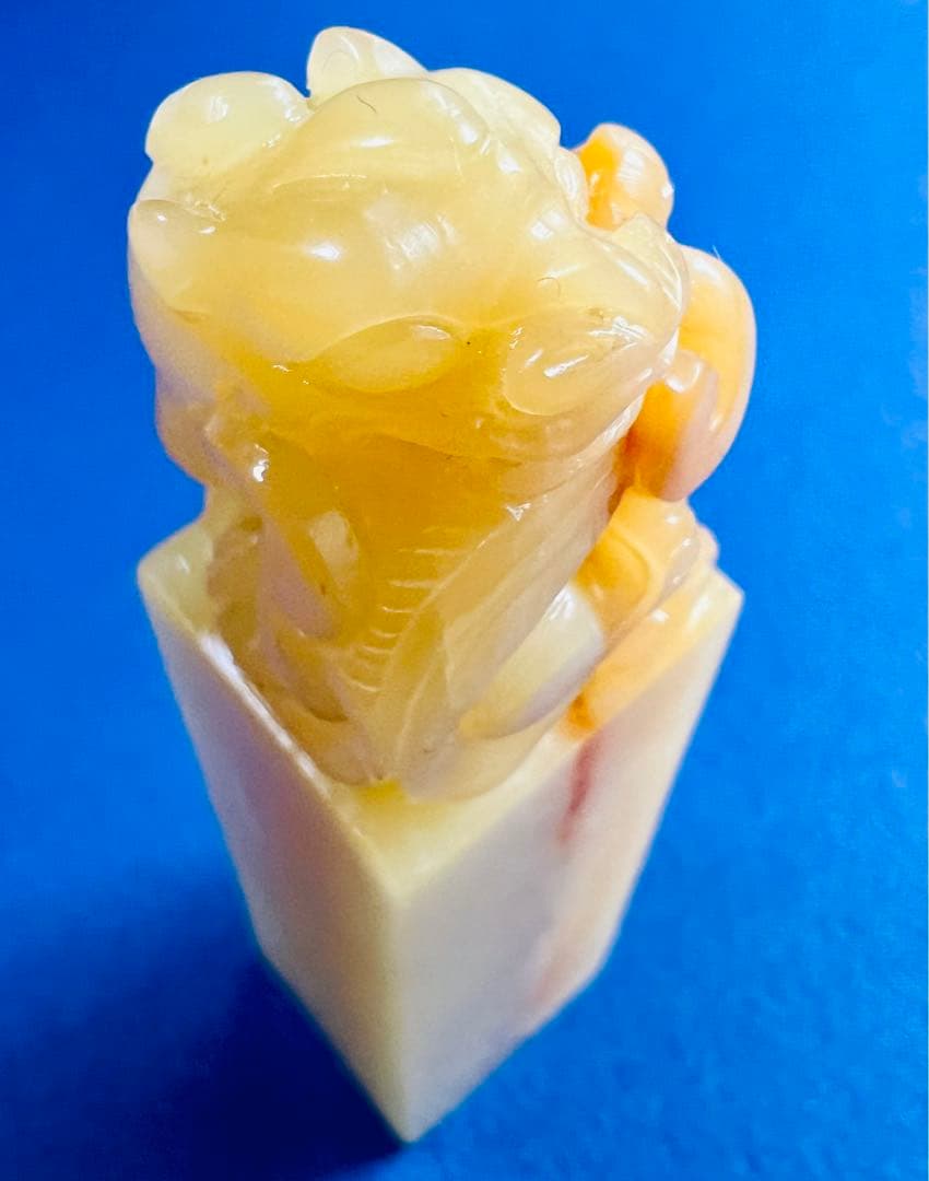 寿山・芙蓉石　印材　2.1×2.2×9.2