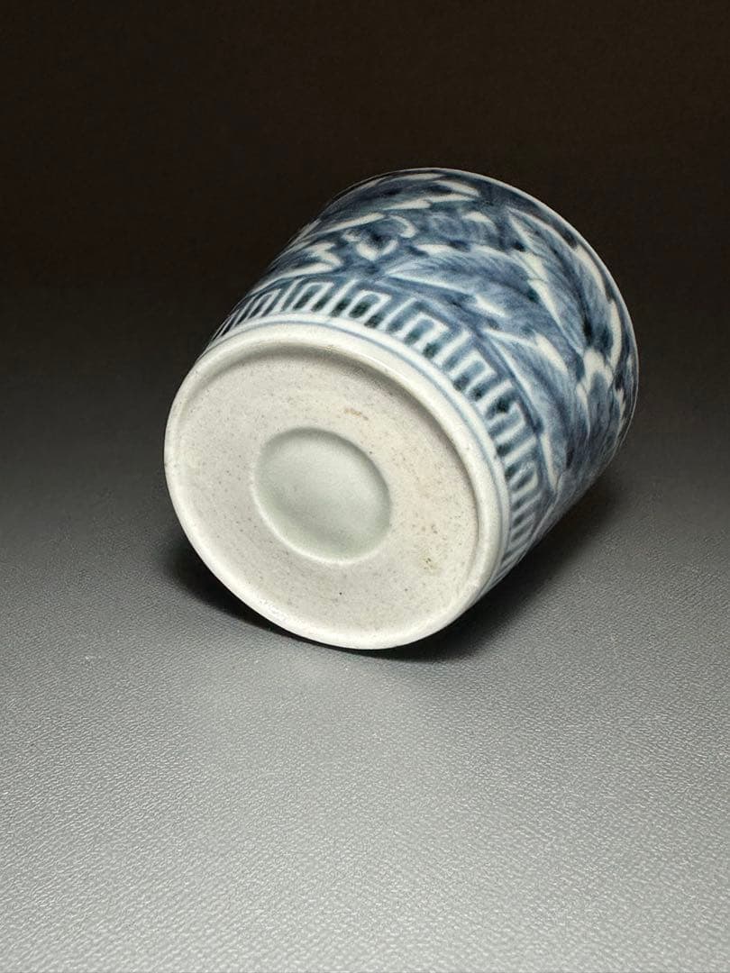 古伊万里　染付　花紋様　そば猪口　5客セット　無傷