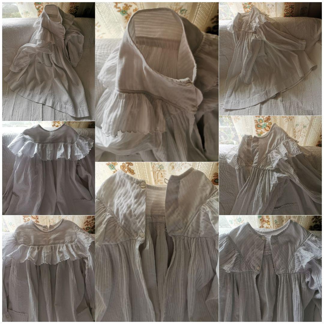 アンティークフランス ピケドプロヴァンス ベビードレス セレモニー 幼児洗礼式