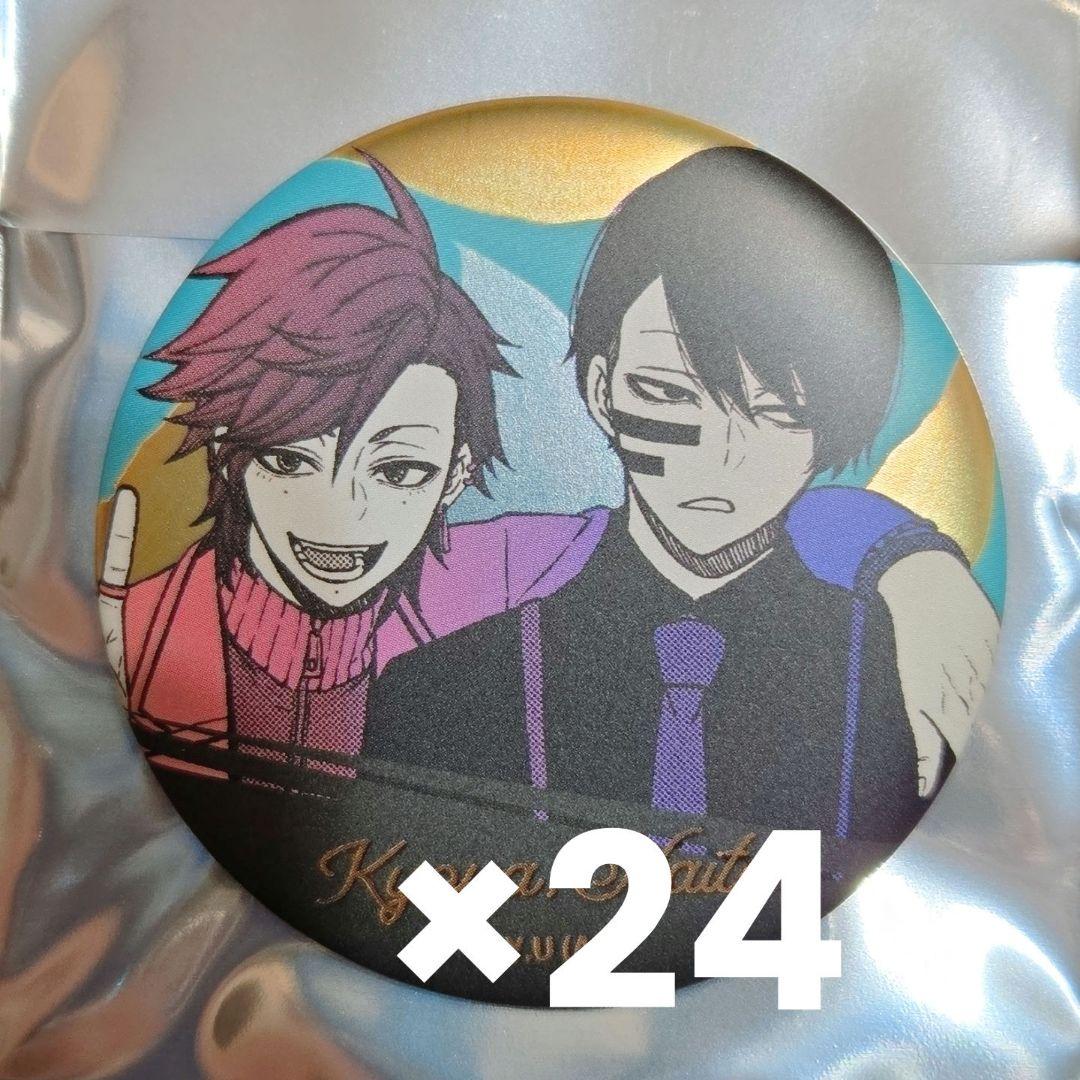 桃源暗鬼 メタリック缶バッジ&クリアシート 花魁坂&無陀野 24個 新品