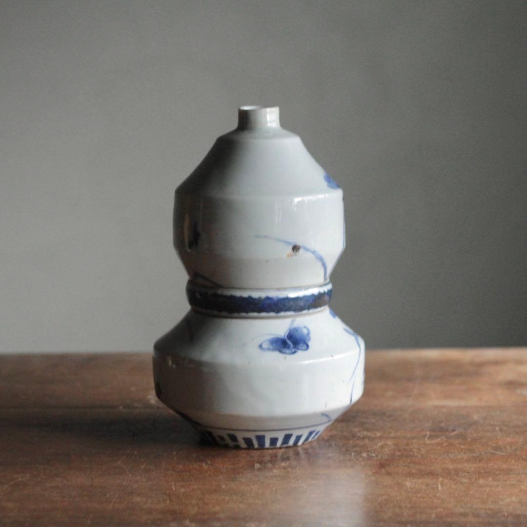 染付 三段重 花見弁当 蕎麦弁当器 古美術 古道具 アンティーク