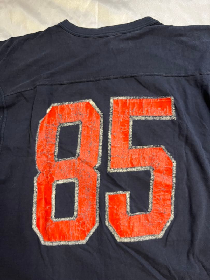 希少　ビッグサイズ　チャンピオン　70S バータグ　フットボールT　Vネック