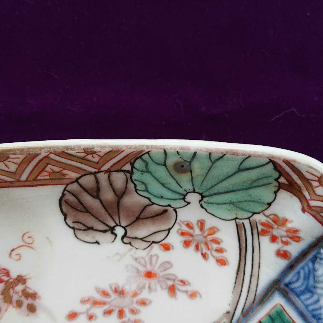 古伊万里 色絵 赤絵 角皿5枚