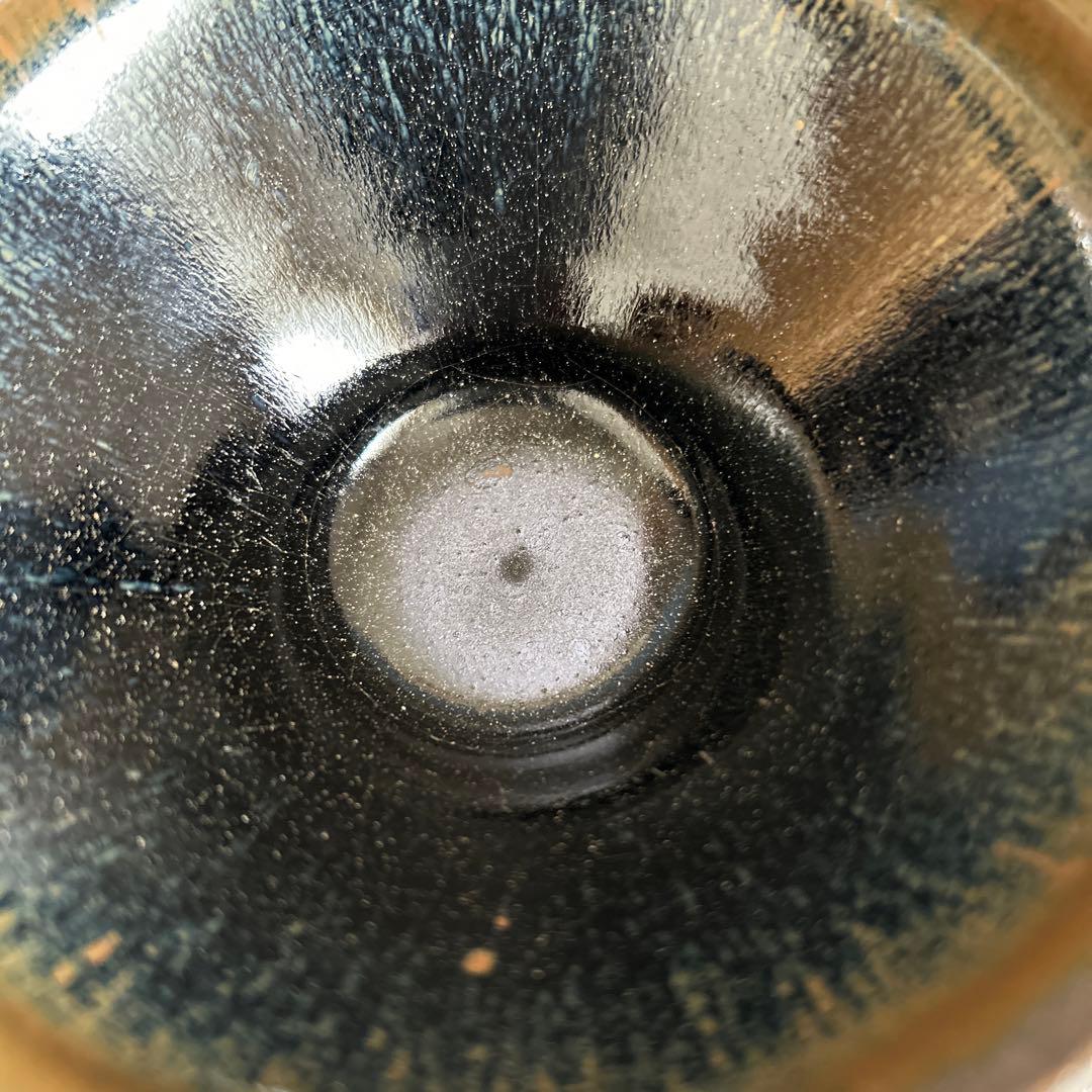 中国骨董 【旧家蔵建窯宗禾目天目兎豪茶碗】 希少貴重 全般的綺麗状態です