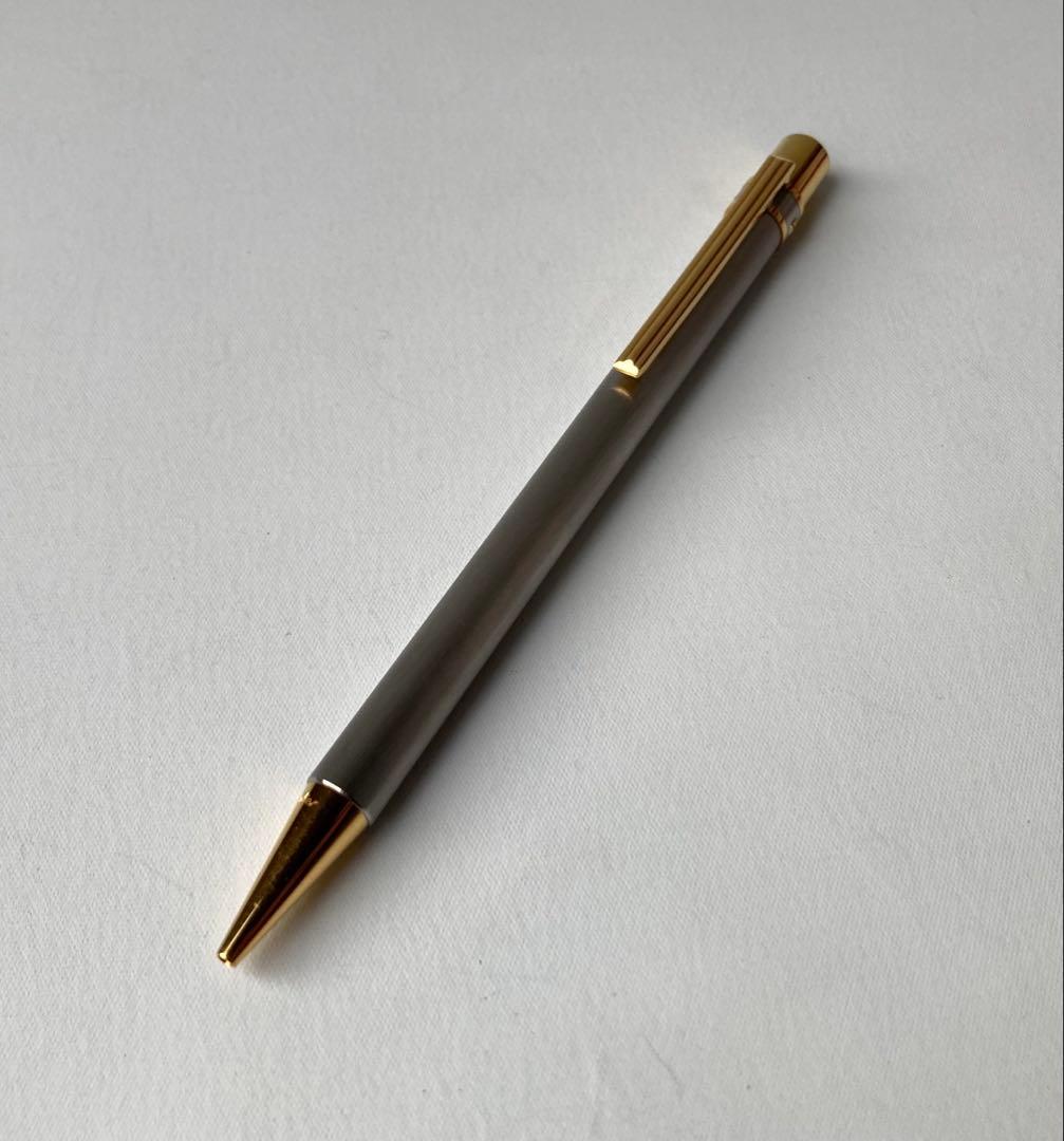 カルティエ　マストドゥ　ストライプ　ブラッシュド　メタル　ゴールド　ボールペン