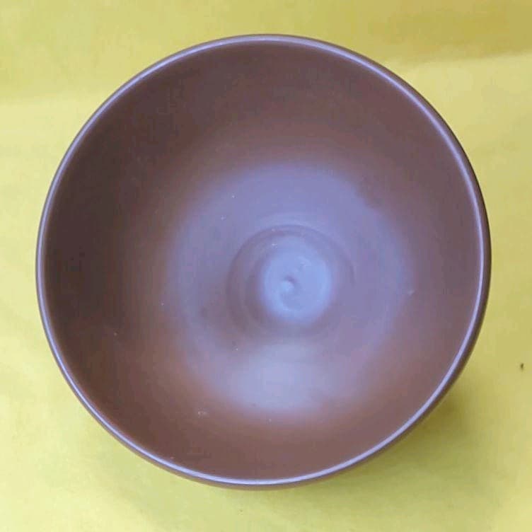 茶道具 常滑焼朱泥茶碗 水上暁山 在銘 百人一首 手彫り細工 和骨董 蔵出し