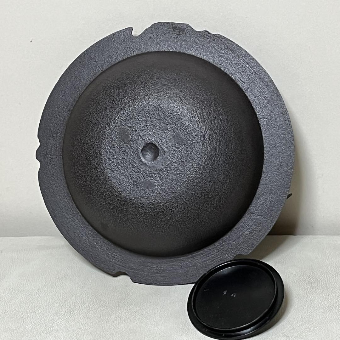 菊池政光 桐紋 透木釜 共箱 茶釜 茶道具 【k3479】