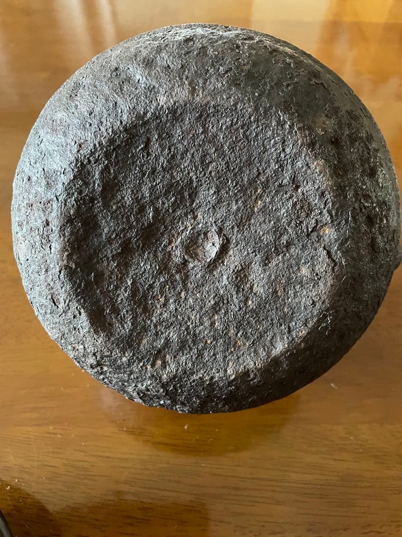 龍文堂　鉄瓶　岩肌道安形　胴横銘　1.5リットル