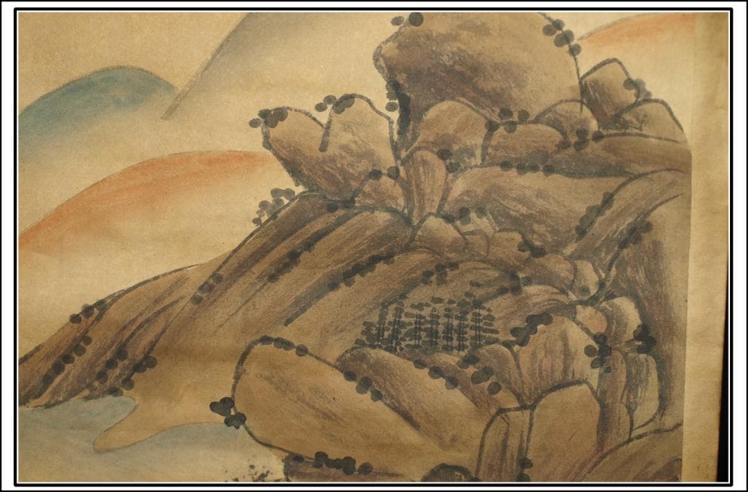 間仕入れ品　中国清時代の人物図　肉筆絵　激安骨董品BD149A7-1