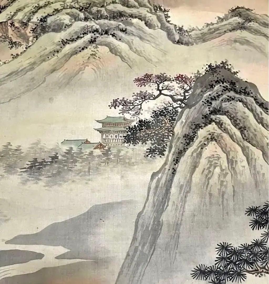 中国美術 骨董品【 吴偉 在銘 】アンティーク 肉筆絹本 掛け軸 書 美術品。