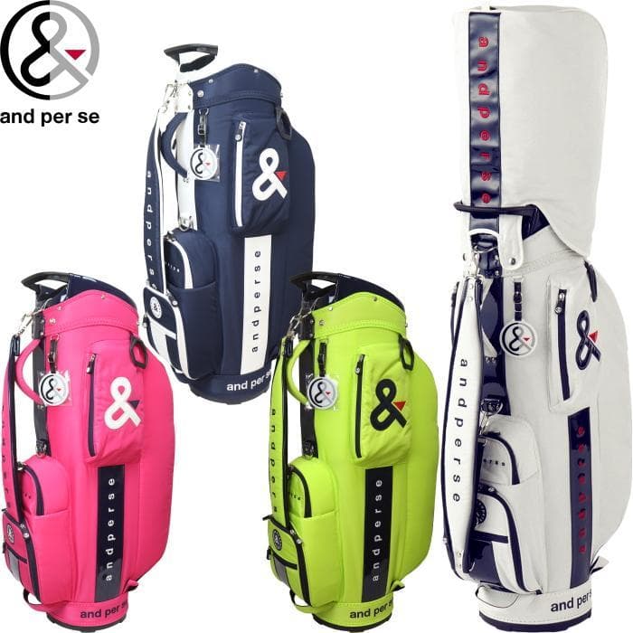 新品 and per se アンパスィ キャディバッグ AUS7305 ネイビー