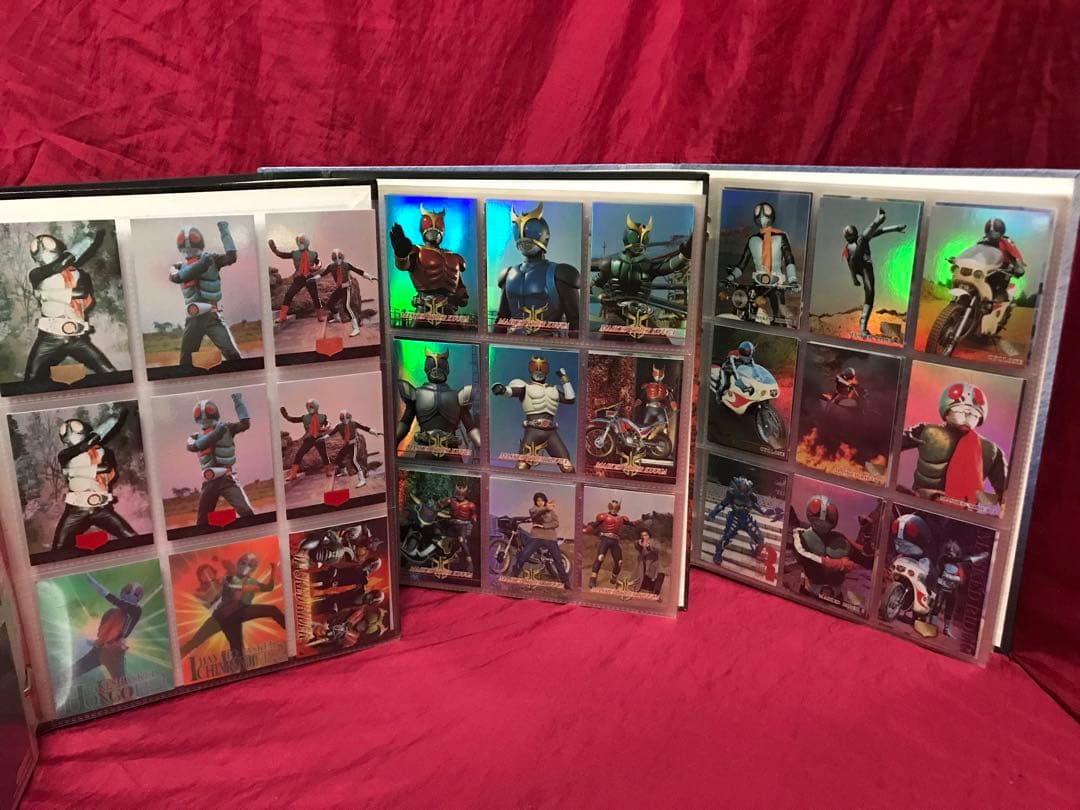 希少　仮面ライダカード&専用アルバム大量まとめ売りレアカードありレトロ