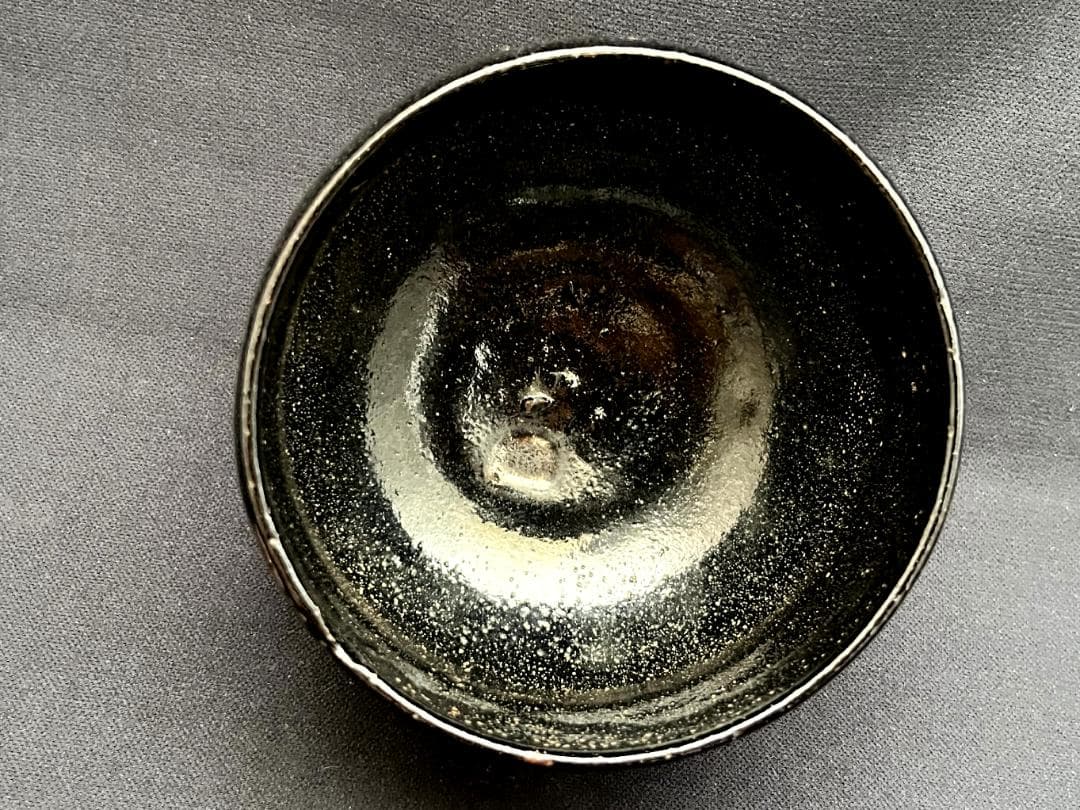 茶碗■古黒楽抹茶碗 江戸期 古美術 お茶道具 アンティーク 時代物 骨董品 ■
