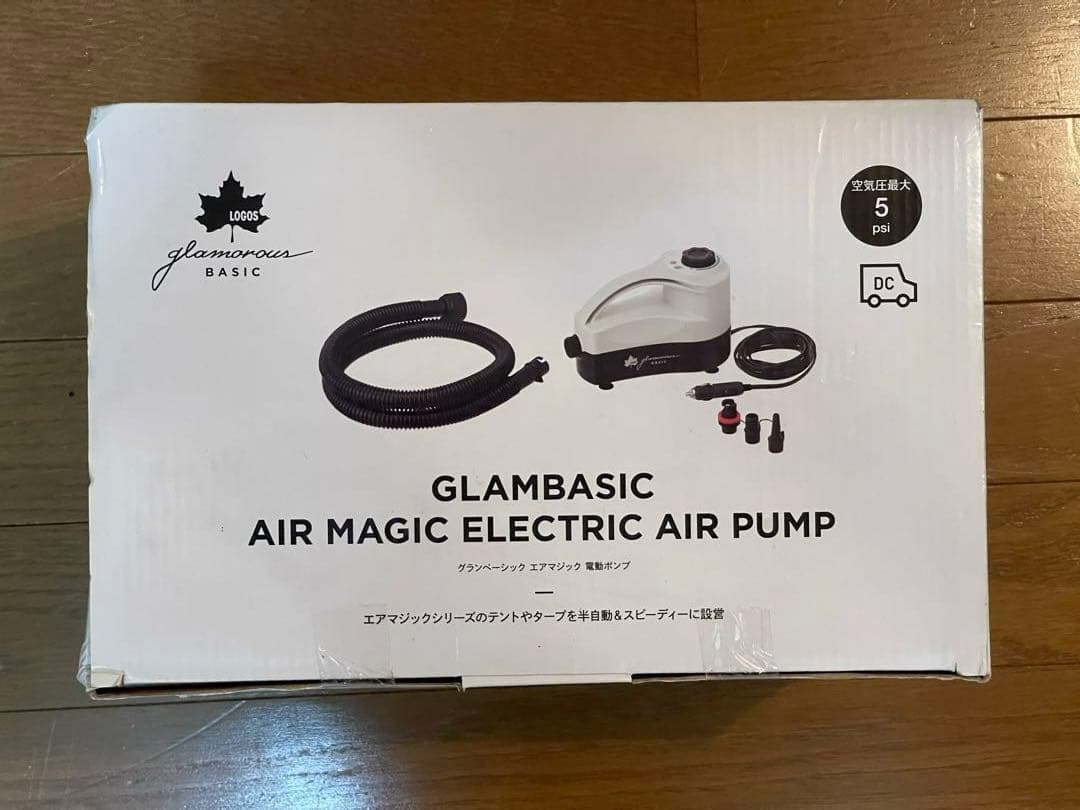 [GWキャンプ:初心者向けテント一式]ロゴス エアマジック(清掃済）＋シート等