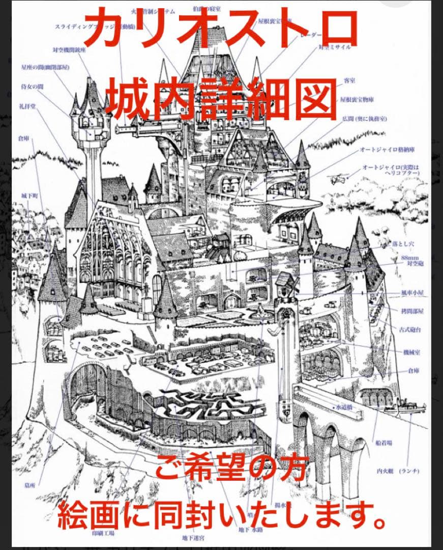 ジブリアート17 カリオストロの城①「決戦前」額縁寸法32.7㎝×24.0㎝