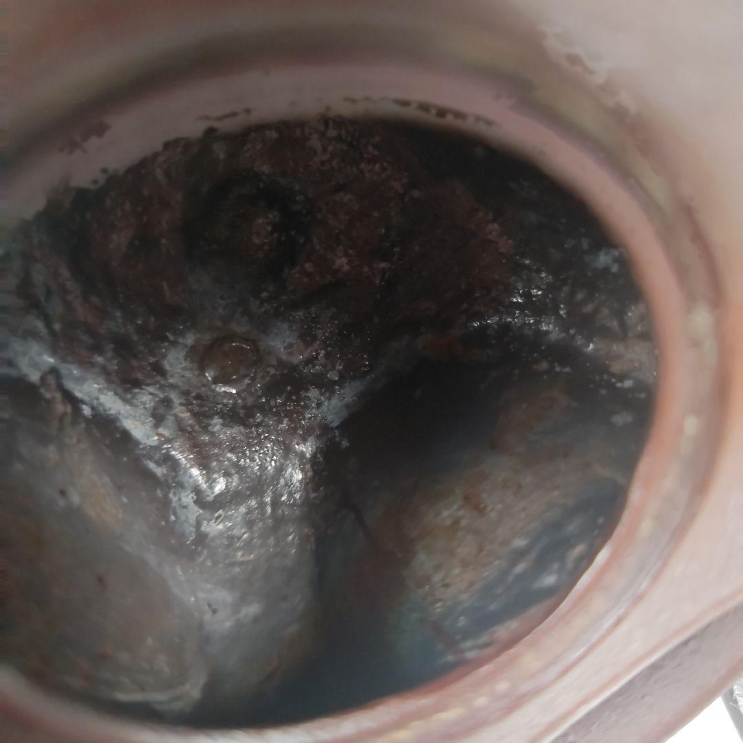 ウ319 銚子『釜師　佐藤浄清造』『七宝銚子　染付替蓋付　共箱　鉄製』茶道具